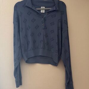 PINK Victoria's Secret Blue Long Sleeve Top